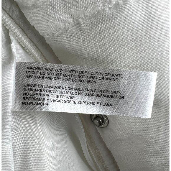 Carolyn Taylor White Sleeveless Puffer Vest W/ Faux Fur Lining & High Collar M - Picture 6 of 13